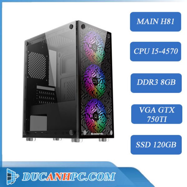 PC GAMING giá rẻ ( Core i5 4570/ H81/ 8Gb/ GTX 750ti/ SSD 120Gb)