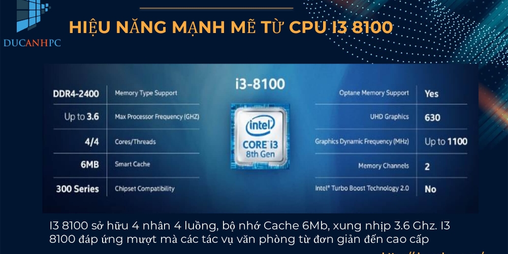 Slide Máy tính văn phòng I3 8100