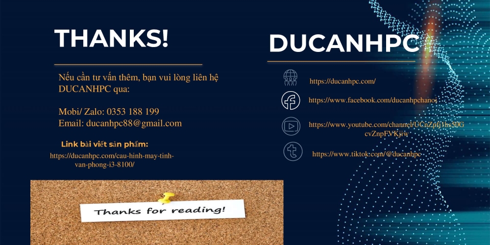 Slide Máy tính văn phòng I3 8100