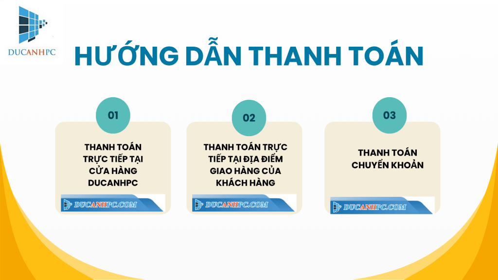 Chính sách thanh toán tại DUCANHPC